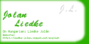 jolan liedke business card